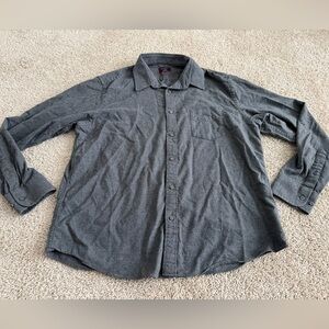 UNTUCKit Sherwood Charcoal Flannel Shirt Size XL